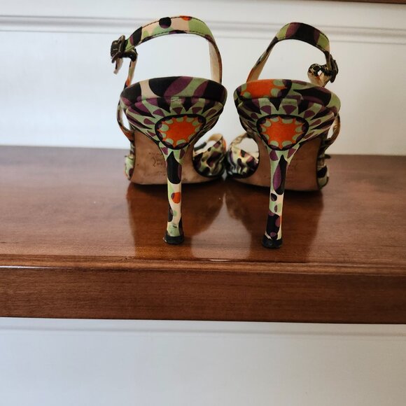 Jimmy Choo butterfly detail slingback heel sandals women's size 38 - Picture 4 of 8